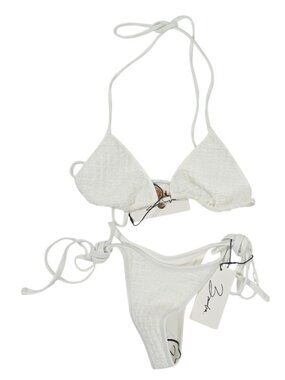 Bamba Swim Costa Bottoms in White Texture